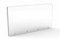 Larson Permanent Mount Divider - NO Tools Required for Assembly - 24" x 18" Dimensions - 1/4" Thick Clear PETG Construction - Velcro Mount - Sneeze Guard