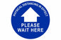 Larson Physical Distancing In Effect Floor Sign - Includes (1) Adhesive Backed Vinyl Warning Sign