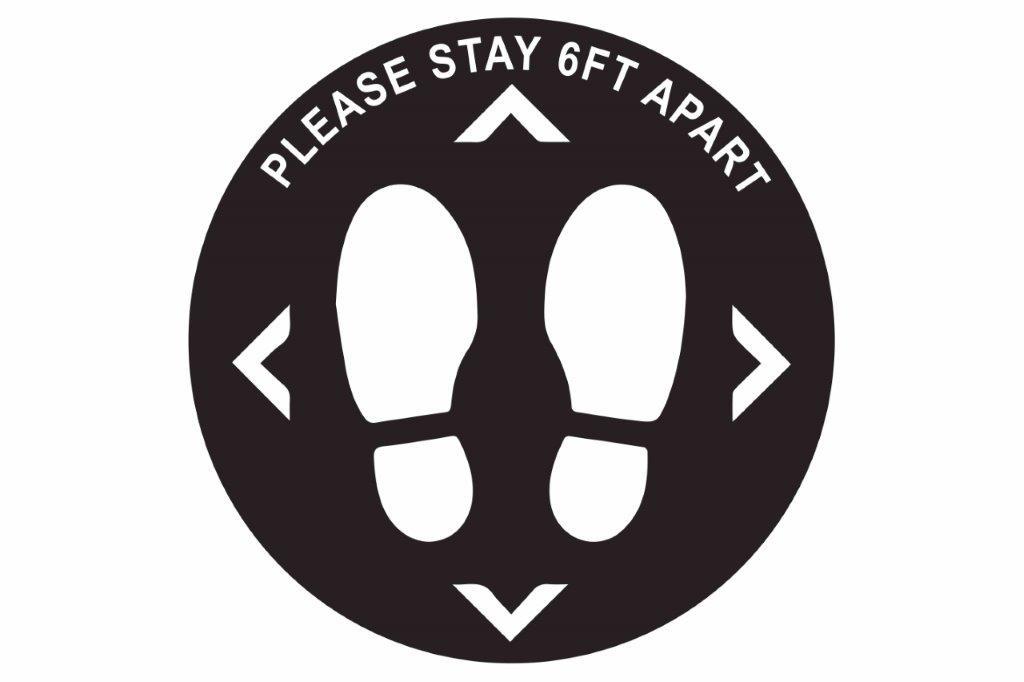 Larson Thanks For Practicing Social Distancing - Includes (1) Adhesive Backed Vinyl Warning Sign