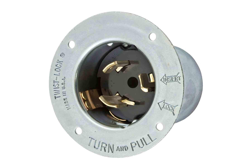 Larson California Standard CS8275, Twist-Lock 50-Amp Male Inlet, 250V 1PH 2P3W, IP20