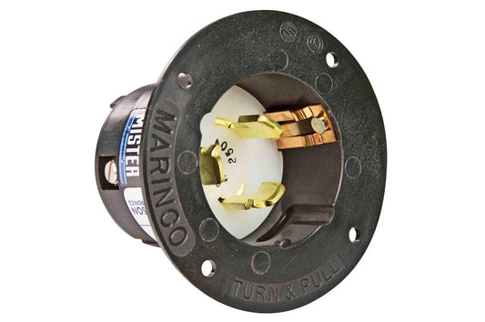 California Standard CS8375, Twist-Lock 50-Amp Male Inlet, 250V Delta 3PH 3P4W, IP20