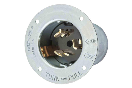 Larson California Standard CS8175, Twist-Lock 50-Amp Male Inlet, 480V Delta 3PH 3P4W, IP20