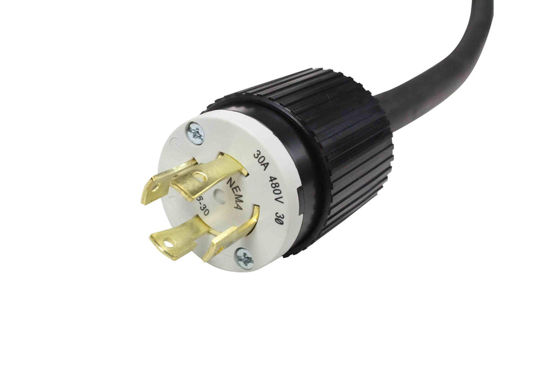 Larson NEMA L16-20 Twist Lock Plug - IP20 - 20 Amp - 480V - 3P4W - 3 12/4 SOOW
