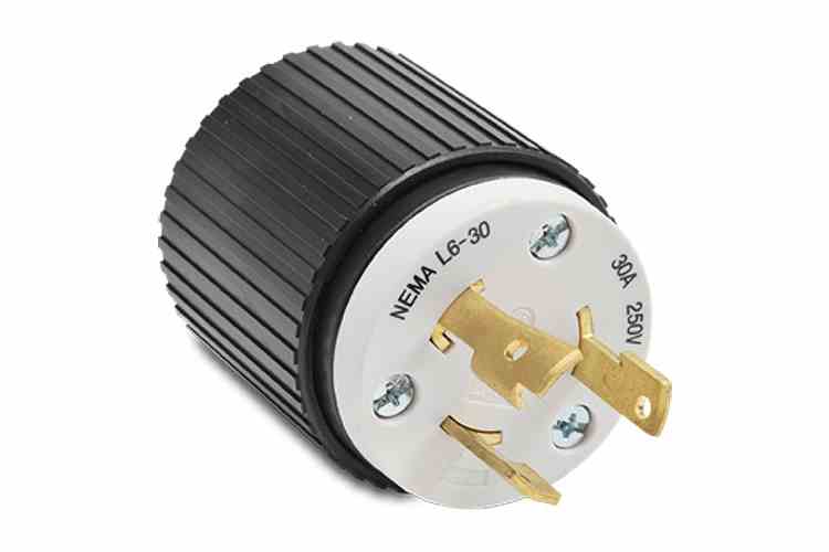 Larson NEMA L6-30 Twist Lock Plug - IP20 - 30 Amp - 250V - 2-Pole, 3-Wire