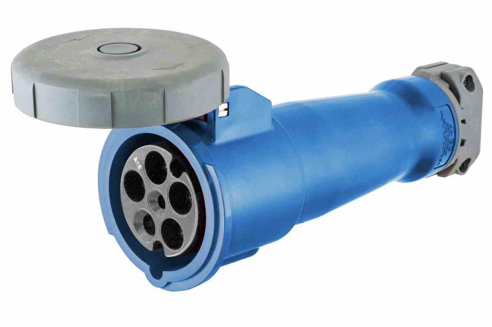 IEC 60309 Waterproof Connector, 100 Amps 3P+N+E, 208/120V 3PH 4P5W, Pin & Sleeve, IP67