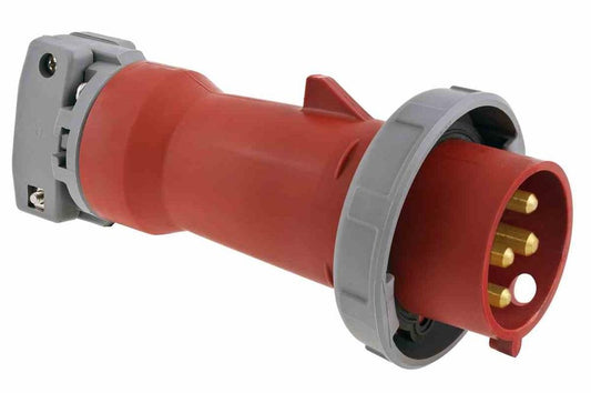 IEC 60309 Waterproof Plug, 20 Amps 3P+E, 480V 3PH 3P4W, Pin & Sleeve, IP67