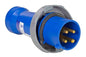 IEC 60309 Waterproof Plug, 30 Amps 3P+E, 250V 3PH 3P4W, Pin & Sleeve, IP67