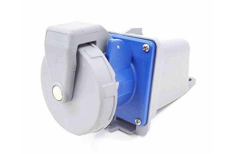 60-amp 360R9W Receptacle - 250V AC 1PH - 2P3W - Non-metallic Back Box - IP67