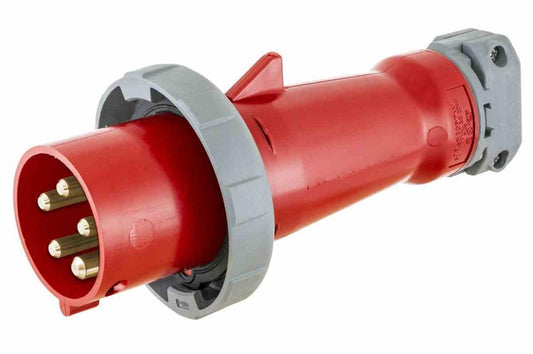IEC 60309 Waterproof Plug, 60 Amps 3P+N+E, 480/277V 3PH 4P5W, Pin & Sleeve, IP67
