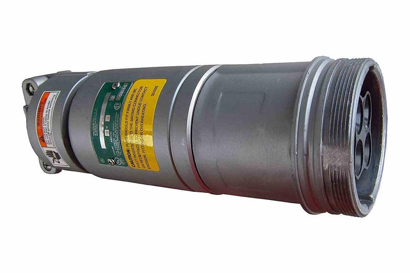 100A Industrial Metal Connector - 600V AC - 2P3W - Pin/Sleeve w/ Threaded Receiving Ring - NEMA 4X