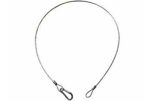 8" Stainless Steel Double Eyelet Safety Cable - Double Eyelet - 3.8 Inch Eyelet - 8 Inch Between