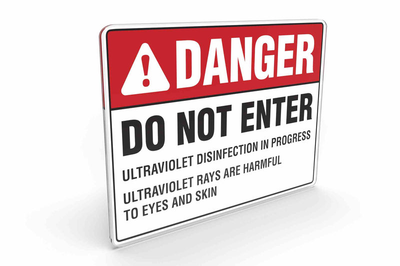 Larson UV Warning Sign - Includes (1) Warning Sign - Pair with UV Disinfection Lights