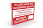 Larson Max Occupancy Physical Distancing In Effect - Includes (1) Polycarbonate Warning Sign