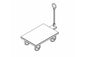 Steel Equipment Cart - (4) 8" Casters - Powder Coated - Pintle Hitch - 32" x 42" Platform