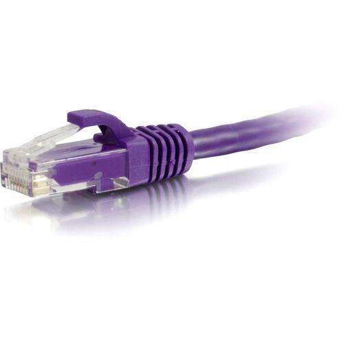 C2G 14 ft Cat5e Snagless UTP Unshielded Network Patch Cable - Purple - 14 ft Category 5e Network Cable for Network Device - First End: 1 x RJ-45 Male Network - Second End: 1 x RJ-45 Male Network - Patch Cable - Purple
