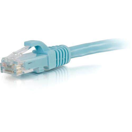 C2G 15ft Cat6a Snagless Unshielded (UTP) Network Patch Cable - Aqua - 15 ft Category 6a Network Cable for Network Device - First End: 1 x RJ-45 Male Network - Second End: 1 x RJ-45 Male Network - Patch Cable - Gold Plated Connector - Aqua