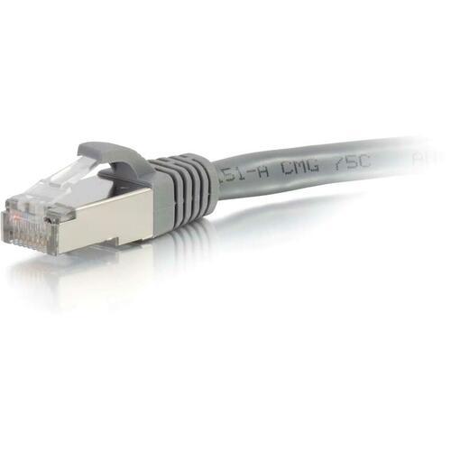 C2G 30ft Cat6 Snagless Shielded (STP) Network Patch Cable - Gray - 30 ft Category 6 Network Cable for Network Device - First End: 1 x RJ-45 Male Network - Second End: 1 x RJ-45 Male Network - Patch Cable - Shielding - Gold, Nickel Plated Connector - Gray
