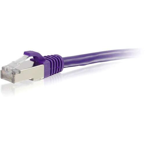 C2G 6ft Cat6 Ethernet Cable - Snagless Shielded (STP) - Purple - 6 ft Category 6 Network Cable for Network Device - First End: 1 x RJ-45 Male Network - Second End: 1 x RJ-45 Male Network - Patch Cable - Shielding - Gold, Nickel Plated Connector - Purple