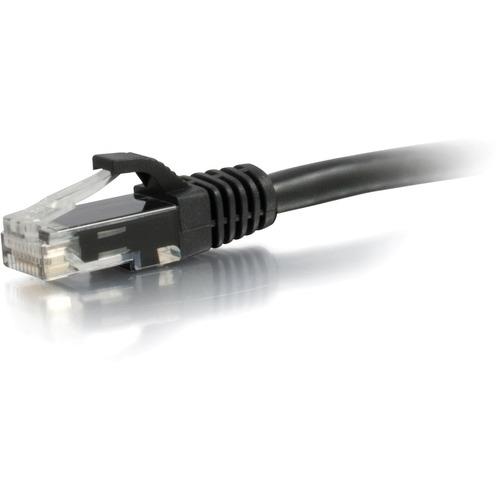 C2G 6in Cat5e Snagless Unshielded (UTP) Network Patch Cable - Black - 6" Category 5e Network Cable for Network Device - First End: 1 x RJ-45 Male Network - Second End: 1 x RJ-45 Male Network - Patch Cable - Gold Plated Contact - Black