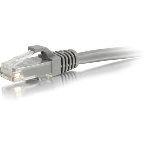 C2G 6in Cat6 Ethernet Cable - Snagless Unshielded (UTP) - Gray - 6" Category 6 Network Cable for Network Device - First End: 1 x RJ-45 Male Network - Second End: 1 x RJ-45 Male Network - Patch Cable - Gold Plated Contact - Gray