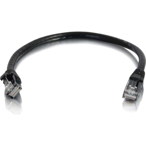 C2G 6in Cat6a Snagless Unshielded (UTP) Network Patch Cable - Black - 6" Category 6a Network Cable for Network Device - First End: 1 x RJ-45 Male Network - Second End: 1 x RJ-45 Male Network - Patch Cable - Gold Plated Contact - Black