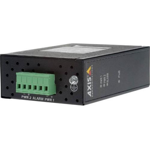Axis Communications AXIS T8144 60 W Industrial Midspan - 55 V DC Output - 1 x 10/100/1000Base-T Input Port(s) - 1 x 10/100/1000Base-T Output Port(s) - 60 W - Black