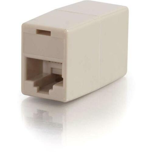 C2G RJ-45 8-pin Modular Inline Coupler - 1 x RJ-45 Female - 1 x RJ-45 Female - Ivory
