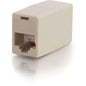 C2G RJ-45 8-pin Modular Inline Coupler - 1 x RJ-45 Female - 1 x RJ-45 Female - Ivory
