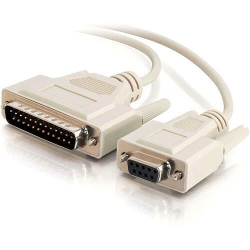 C2G Modem Cable - DB-9 - DB-25 Male - 1.83m - Beige