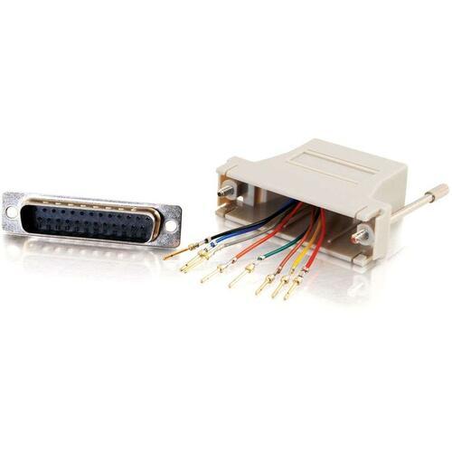 C2G Modular Adapter - 1 x RJ-45 Male - 1 x DB-25 Male - Gray