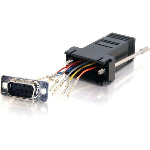 C2G DB-9 Modular Adapters - 1 x DB-9 Male - 1 x RJ-45 Female - Black