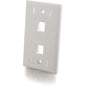 C2G 2 Socket Keystone Network/Multimedia Faceplate - 2 x Socket(s) - White