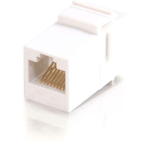 C2G RJ45 Keystone Modular Insert Coupler - 1 x RJ-45 Female - White