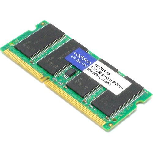 Add-On Computer AddOn 8GB DDR4 SDRAM Memory Module - 8 GB (1 x 8GB) DDR4 SDRAM - 2133 MHz - CL15 - 1.20 V - Unbuffered - 260-pin - SoDIMM - Lifetime Warranty