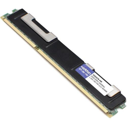 Add-On Computer AddOn 16GB DDR3 SDRAM Memory Module - 16 GB (1 x 16GB) DDR3 SDRAM - 1600 MHz - CL11 - 1.35 V - ECC - Registered - 240-pin - DIMM - Lifetime Warranty