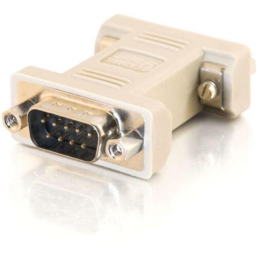 C2G Null Modem Adapter - 1 Pack - 1 x DB-9 Male Serial - 1 x DB-9 Female Serial - Beige