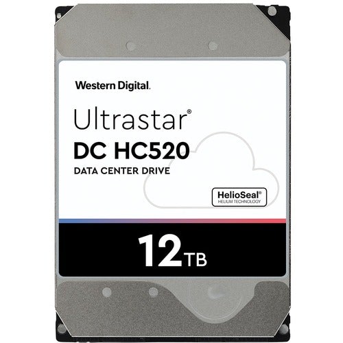 Western Digital HGST Ultrastar DC HC520 HUH721212ALE604 12 TB Hard Drive - 3.5" Internal - SATA (SATA/600) - 7200rpm - 550 TB TBW - 5 Year Warranty