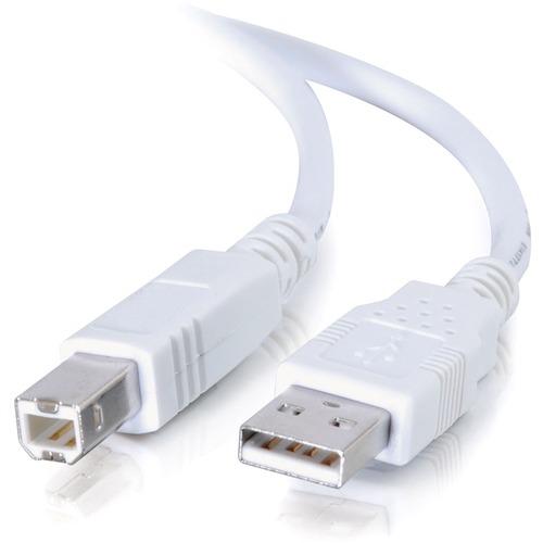 C2G USB 2.0 Cable - Type A Male USB - Type B Male USB - 5m - White