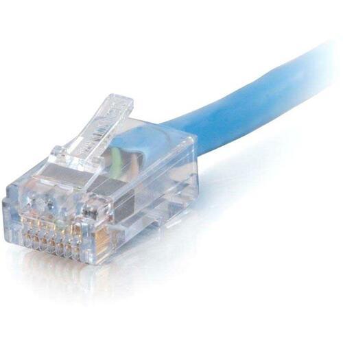 C2G 7 ft Cat6 Non Booted Plenum UTP Unshielded Network Patch Cable - Blue - 7 ft Category 6 Network Cable for Modem, Network Device - First End: 1 x RJ-45 Male Network - Second End: 1 x RJ-45 Male Network - Patch Cable - Gold Plated Contact - Blue