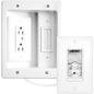 C2G Wiremold In-Wall TV Power Kit - White