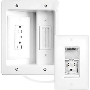 C2G Wiremold In-Wall TV Power Kit - White