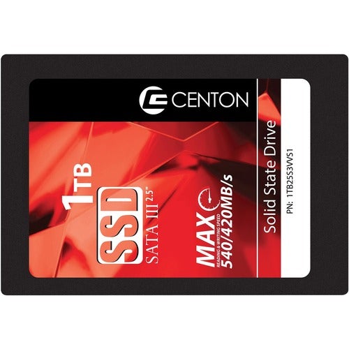 Centon 1 TB Solid State Drive - 2.5" Internal - SATA (SATA/600) - 540 MB/s Maximum Read Transfer Rate - 5 Year Warranty