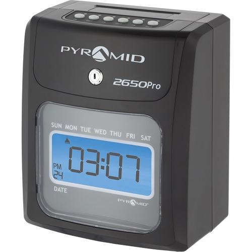 Pyramid Timesystems Pyramid 2650 6-Column Time Clock - Card Punch/StampUnlimited - Day, Time Record Time