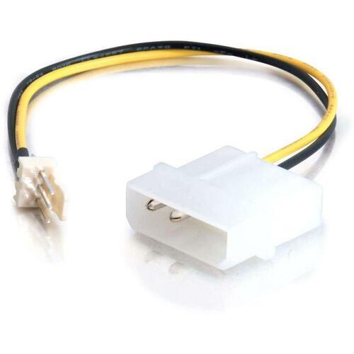 C2G 3-Pin Fan to 4-Pin Power Adapter Cable - For Power Adapter - 6" Cord Length