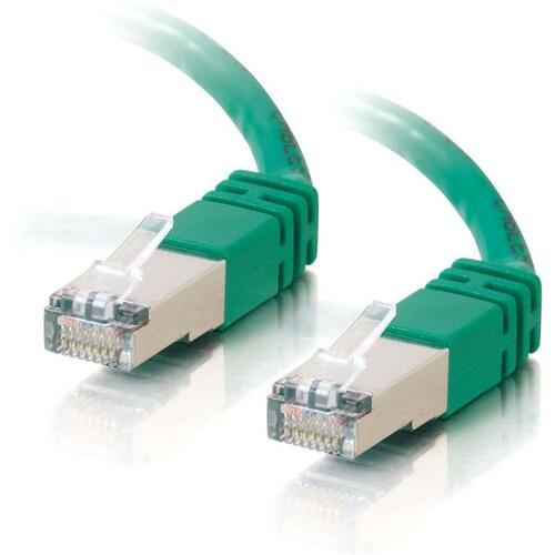 C2G 10 ft Cat5e Molded Shielded Network Patch Cable - Green - 10 ft Category 5e Network Cable - First End: 1 x RJ-45 Male - Second End: 1 x RJ-45 Male - Patch Cable - Green
