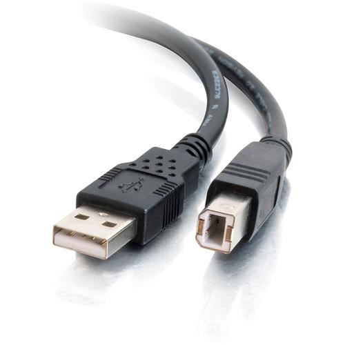 C2G USB 2.0 Cable - Type A Male USB - Type B Male USB - 1m - Black