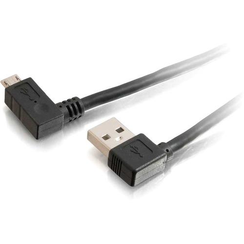 C2G USB Cable - 3.3 ft USB Data Transfer Cable for PDA, Cellular Phone, Camera - First End: 1 x Type A Male USB - Second End: 1 x Micro Type B Male USB - Black