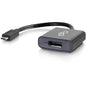 C2G USB C to DisplayPort Adapter Converter 4K 30Hz - Black TAA - 8" DisplayPort/USB A/V Cable for Projector, Monitor, HDTV, Tablet, Notebook - First End: 1 x Type C Male USB - Second End: 1 x DisplayPort Female Audio/Video - Supports up to 4096 x 2160 -