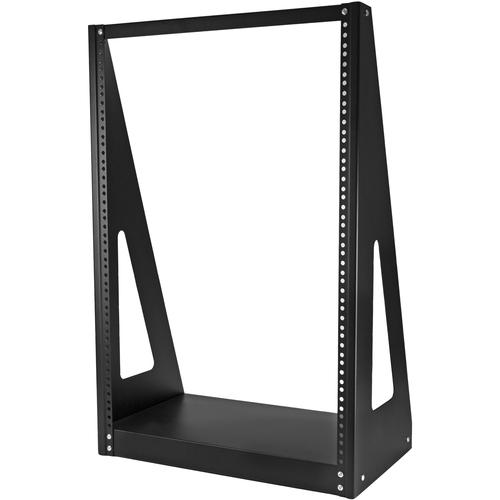 StarTech.com Heavy Duty 2-Post Rack - Open-Frame Server Rack - 16U - Store your server, network and telecom devices in this sturdy steel, open-frame rack - Server rack - Network rack - Rack cabinet - 16U open frame rack