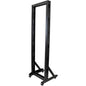 StarTech.com 2-Post Server Rack with Sturdy Steel Construction and Casters - 42U (2POSTRACK42) - Store your equipment in this sturdy steel rack with casters for mobility - Compatible with rack-mountable A/V equipment - 2-post Server Rack - Open Server Ra